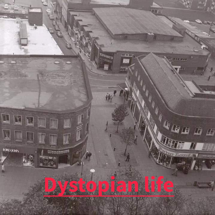 Dystopian image of a town from above